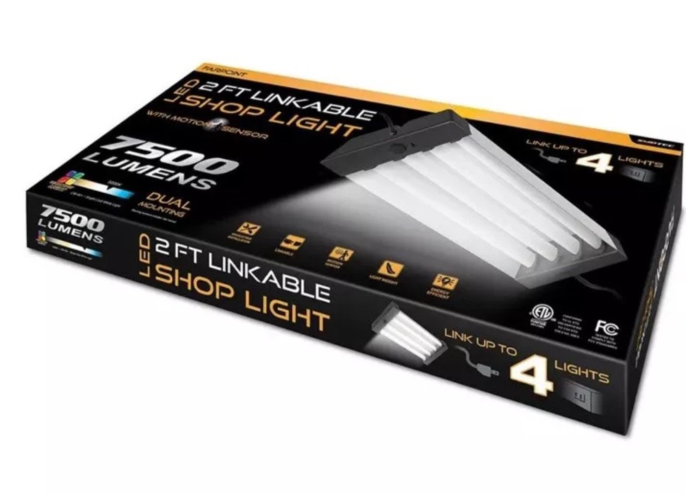 New 2ft Linkable Farpoint  LED Shop Light Motion Sensor,7500 Lumens