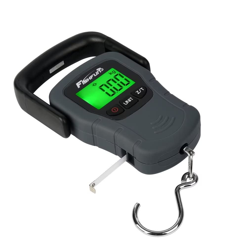 Fishfun Digital Fish Scale, Electronic Hanging Fish Weight Scale with Large Hand