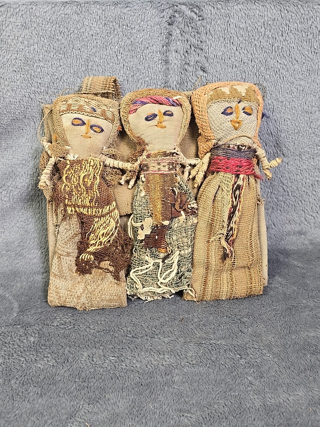 Peruvian Textile Cloth Burial Dolls Ancestor Remembrance Chancay Vintage