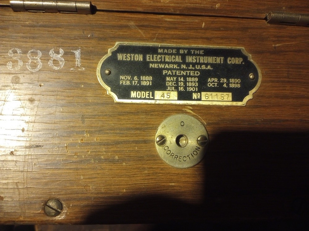 Very Nice Antique Weston 300 Vdc Meter Box