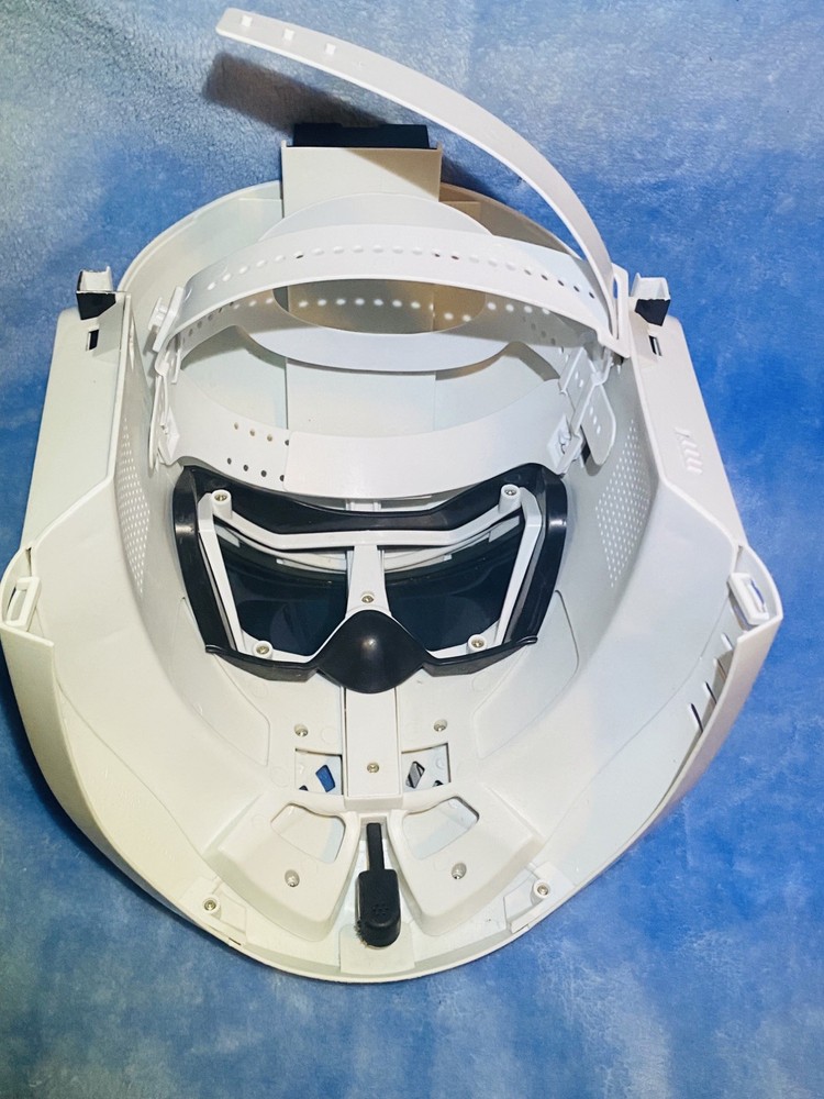 Star Wars Clone Storm Trooper Talking Voice Changer Helmet Works—MISSING BACK
