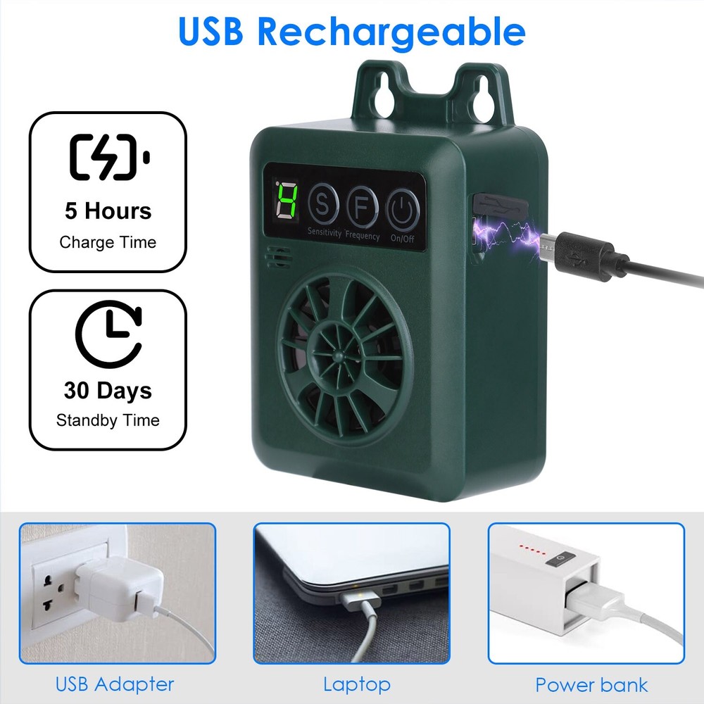Ultrasonic Dog Barking Control Anti-barking Device 4 Sensitivity/Frequency Level