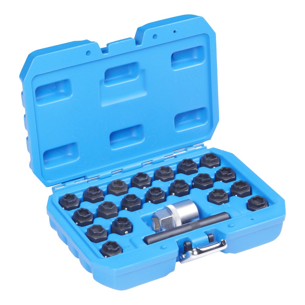 22pcs Universal Locking Lug Nut Master Key Set Wheel Lock Removal Tool US