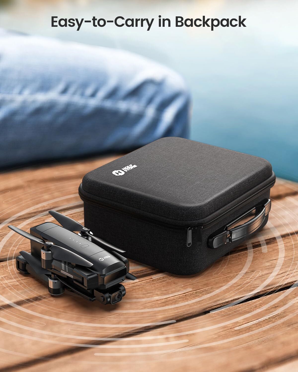 Holy Stone HS600 2-Axis Gimbal Drone with 4K EIS Camera 5G Brushless Motor 56Min