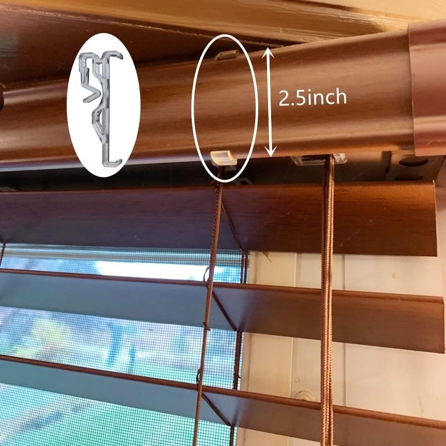 Valance Clips 10Pcs 2.5Inch Clear Plastic Hidden Holders for Window Blinds
