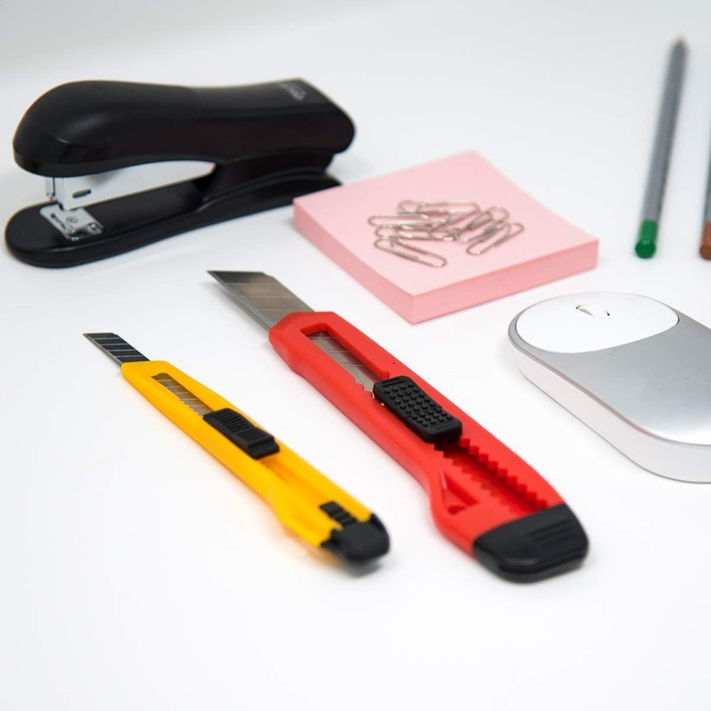 Utility Knife Box Cutter Razor Auto-lock 4-Pack Set, Retractable Box Cutter