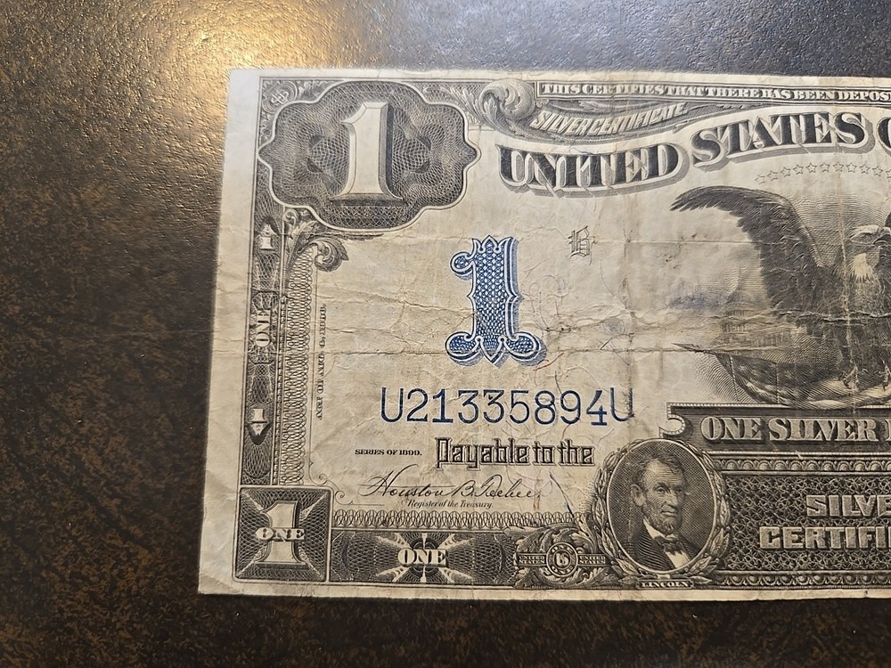 FR 233 1899 Silver Certificate Black Eagle Large Banknote $1 Dollar