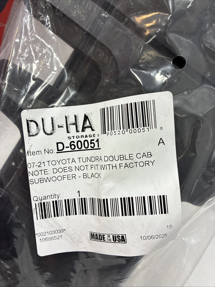 DU-HA 60051 Underseat Storage/Gun Case Black