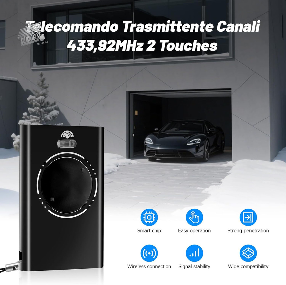 Gate Remote Control, XT2 433 SLH LR 433.92Mhz Gate Remote Control for FAAC 2C