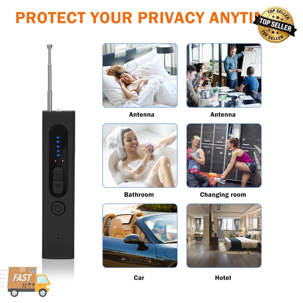 Camera Detector GPS Tracker Anti Tracking Bug Finder Scanner Device Hotel Car A+