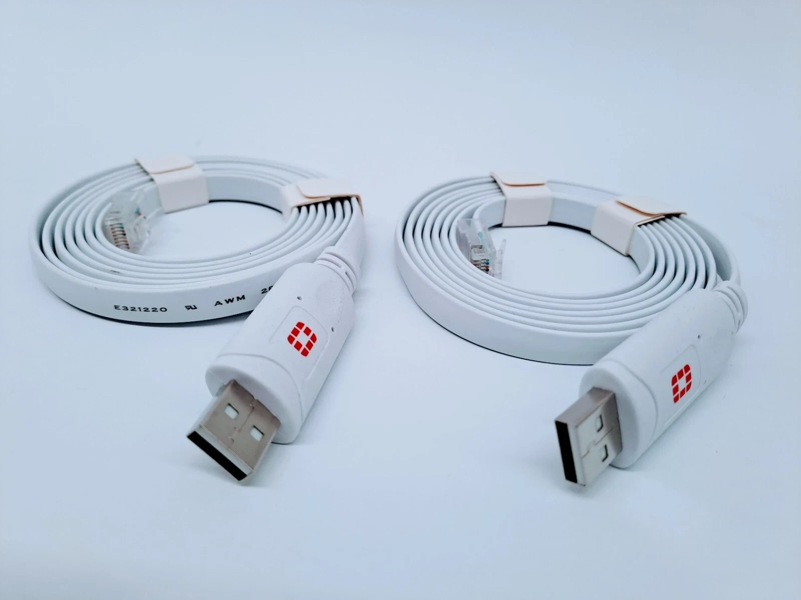 Set of 2 *NEW* Fortinet USB-to-RJ45 Console Cable *CISCO COMPATIBLE*