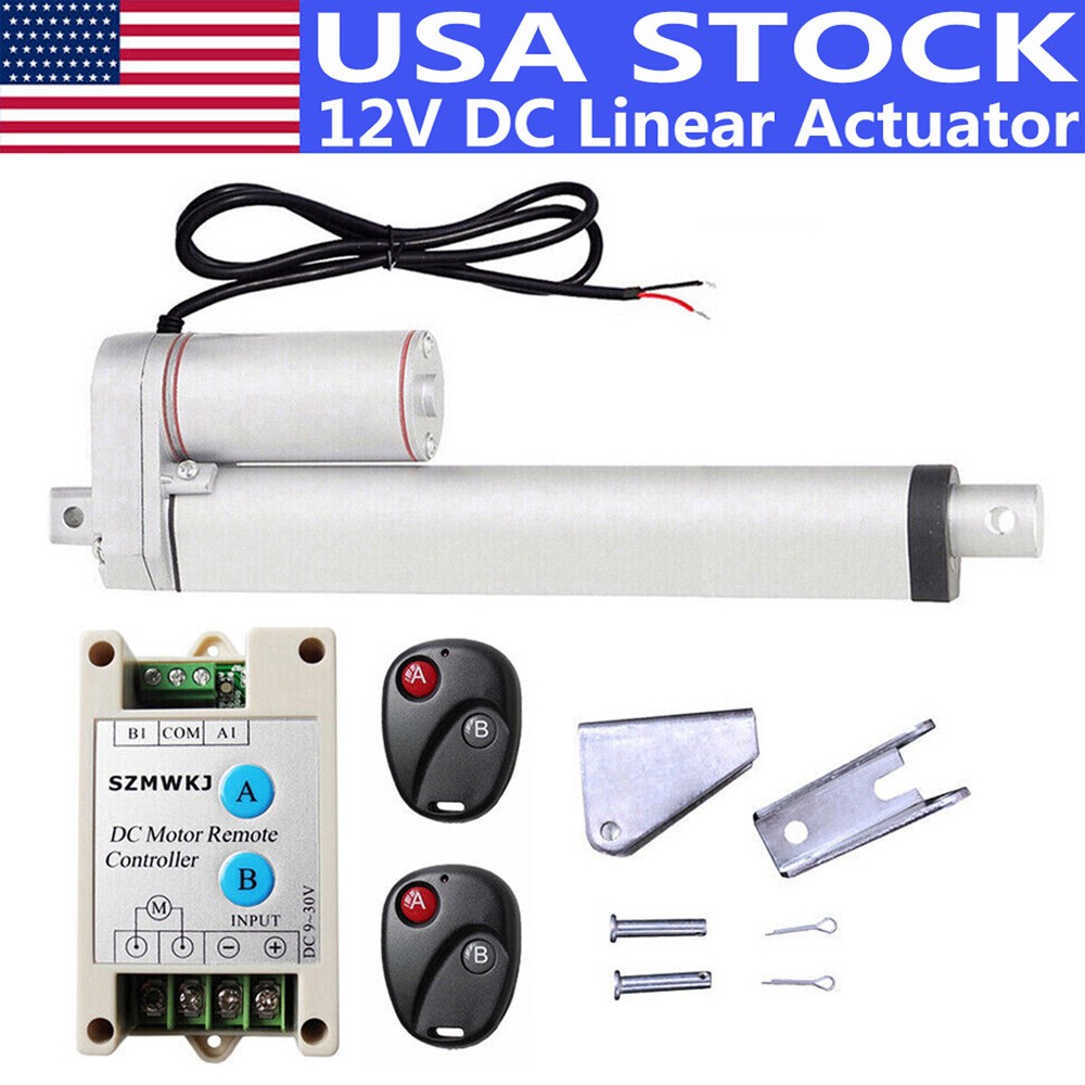 US 1500N Linear Actuator 2"-18" 12V Electric Motor + Remote Controller Auto Lift