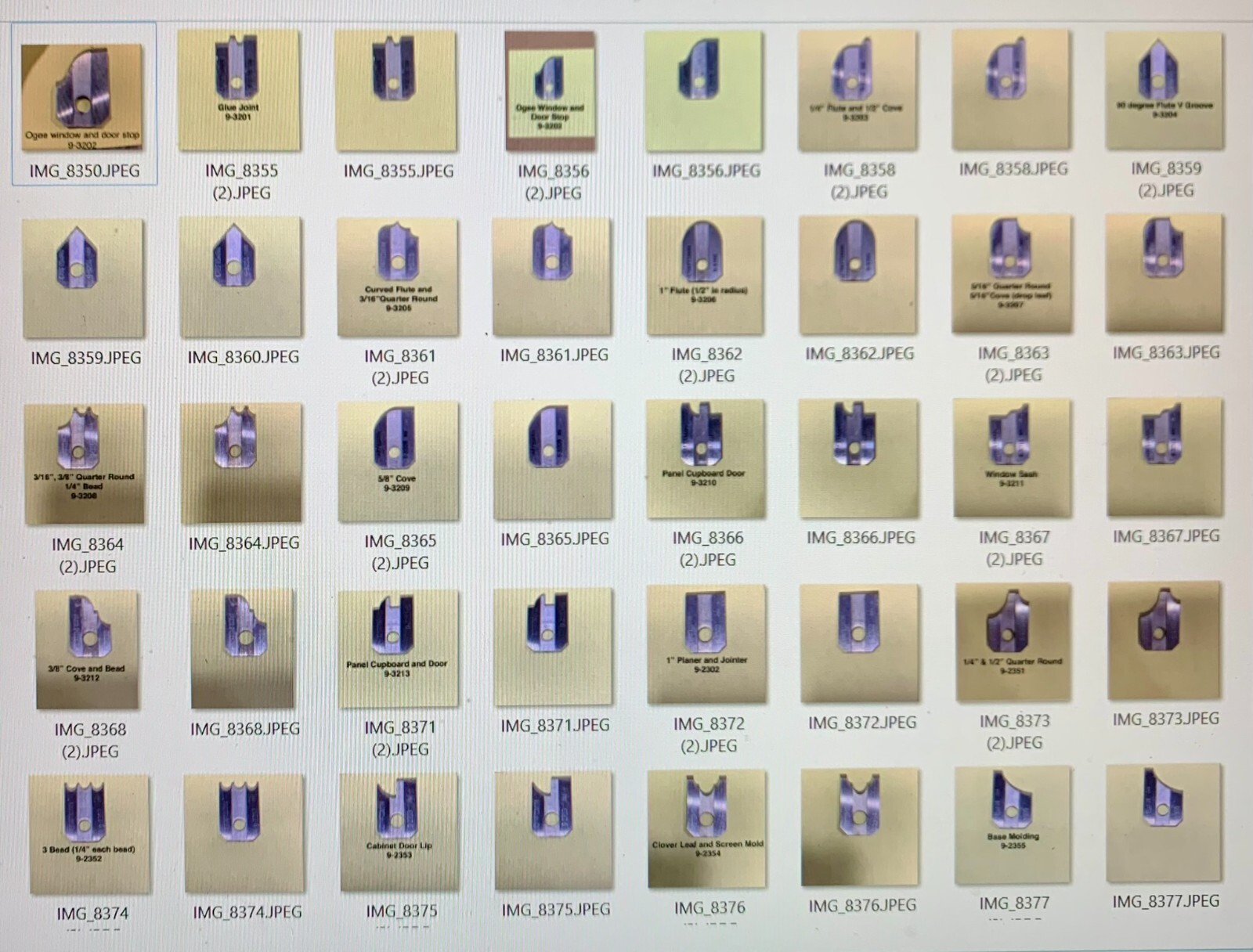 Craftsman Molding Head Bit Cutters / 23 different models available. New Unused