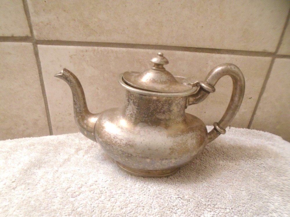 rogers bros silver soldered tea pot