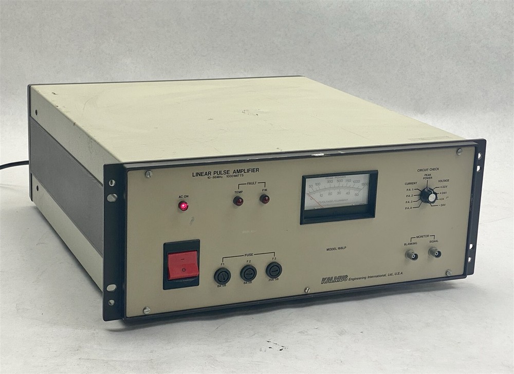 Kalmus Engineering Model 166LP Linear Pulse Amplifier 10-86MHz 1000Watts