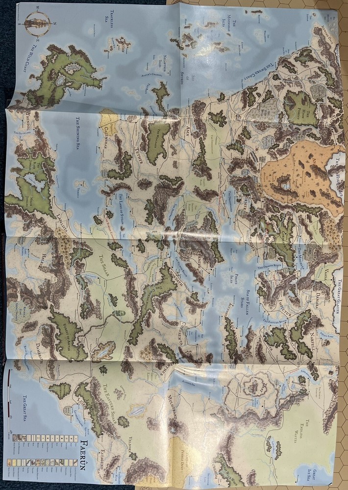 Forgotten Realms Campaign Sourcebook D&D 3.0 Complete With Faerun Map. NM-