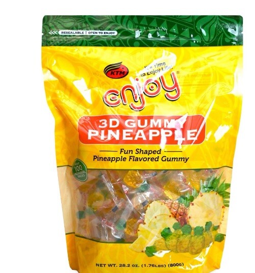Enjoy 3D Pineapple Gummy 100 Pcs 28.2 oz