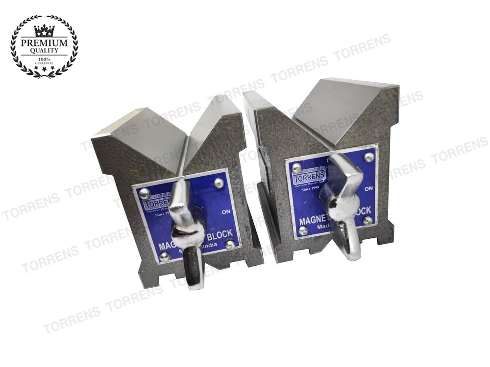 Precision Magnetic V block Matched Pair Both Side V Packed in Wooden box