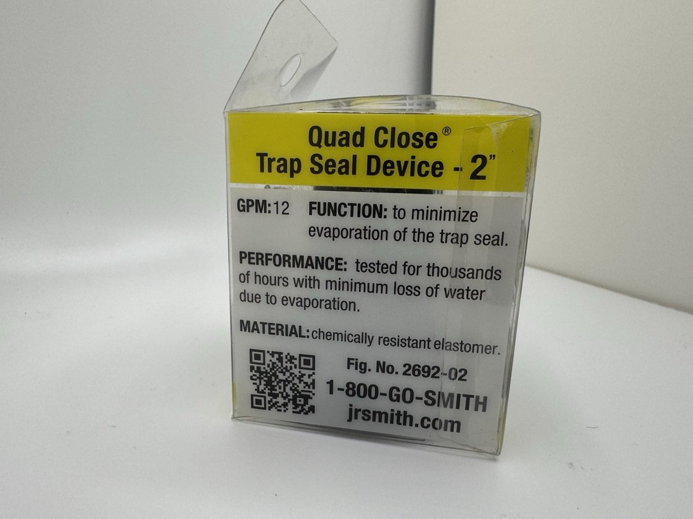 Stink Stopper Quad Close Trap Seal Device 2” Jay R. Smith MFG.CO.