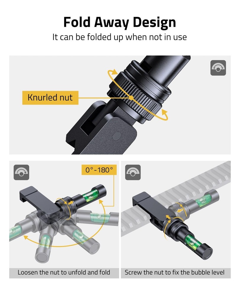 CVLIFE Fold Away Scope Leveling Kit - Precision Tool Black