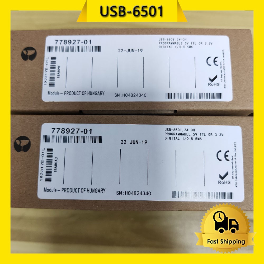 New In Box National Instruments USB-6501 Data Acquisition Card, NI DAQ DIO