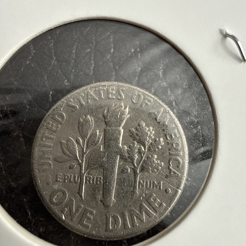 1974-D 10C Roosevelt Dime Circulated Multiple Errors Rim, W In We Doubling