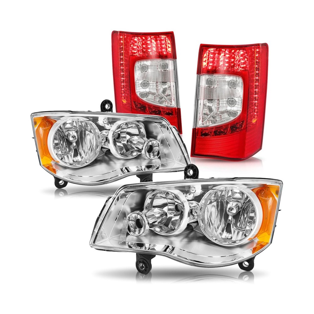 TUSDAR Headlight and Tail Lights Assembly Replacement for 2011-2020 Chrysler ...