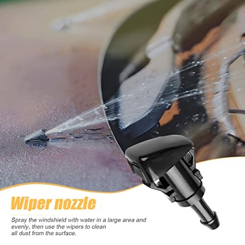2PCS Car Front Windshield Washer Nozzles, Auto Windshield Nylon Spray Jet Kit