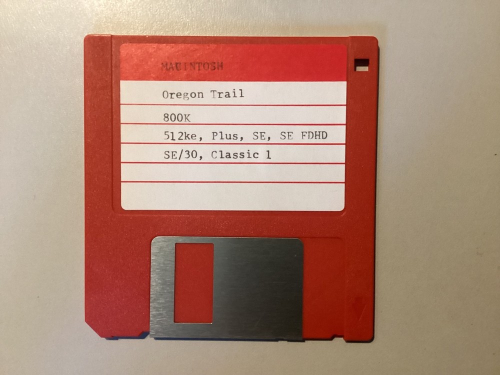 Vintage Macintosh Mac Program Game OREGON TRAIL 800K Disk 512, Plus, SE, Classic