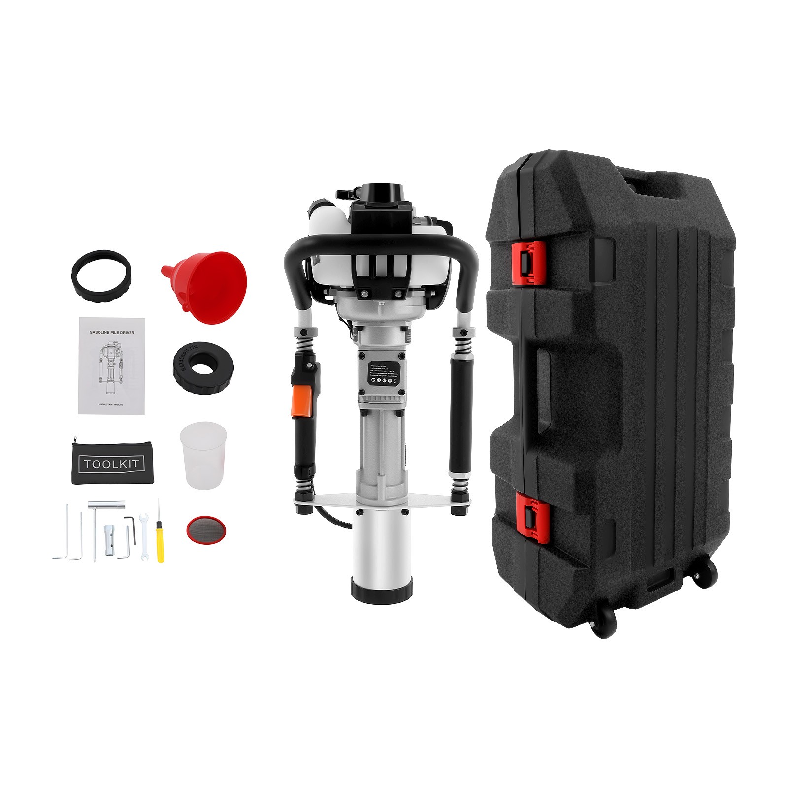 4 Stroke Gas Powered Driver Fence Farm Push Pile Gasoline Engine Kit 37.7CC