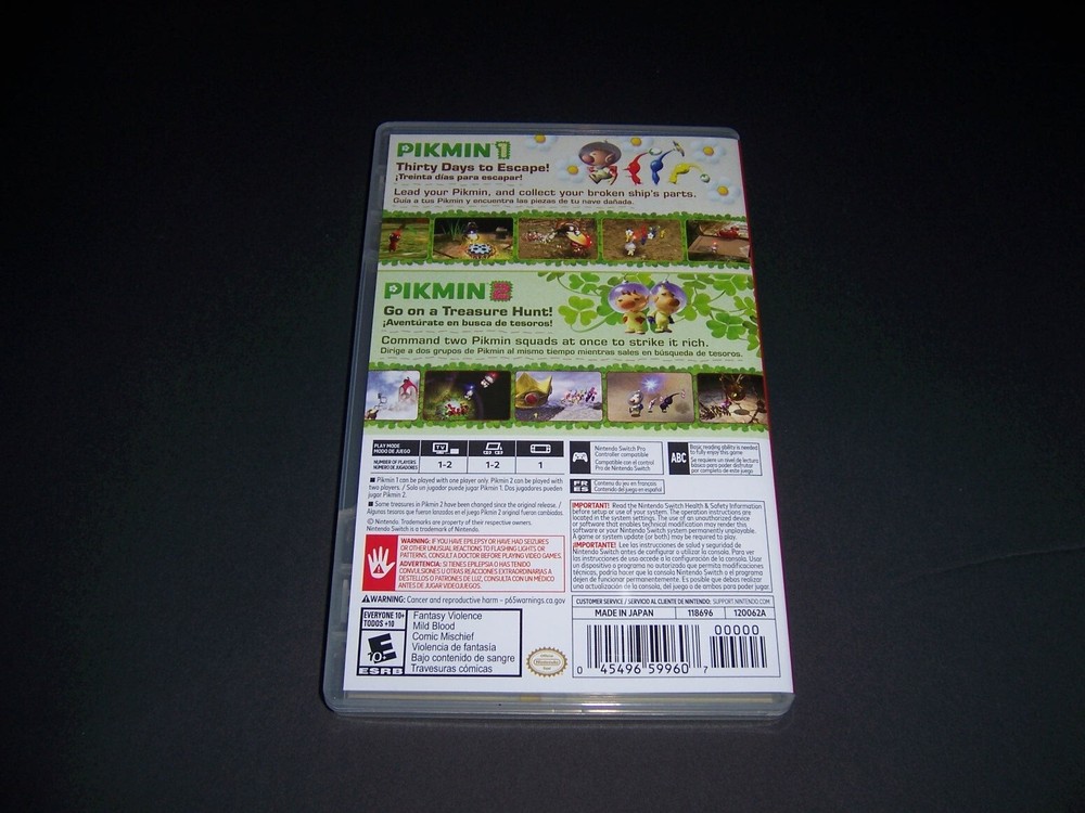 Authentic Replacement Case Box *Case Only* for Pikmin 1 + 2 One Two Switch