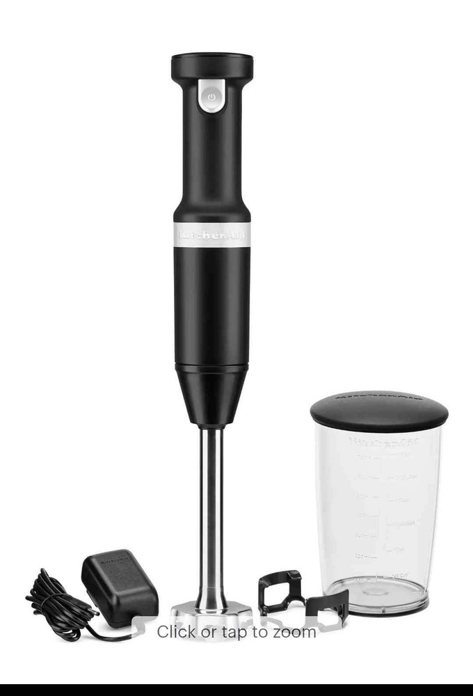 KitchenAid Cordless Variable Speed Hand Blender - Matte Black New