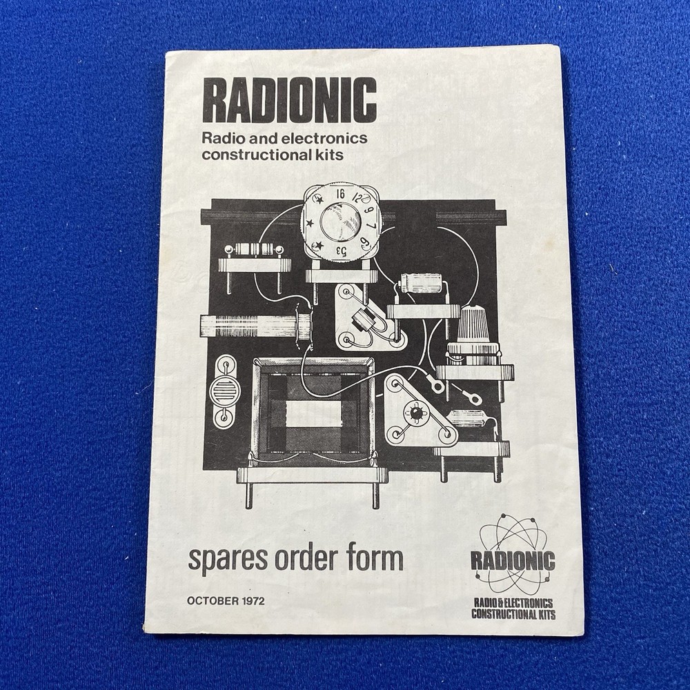 Radionic Spares Order Form October 1972