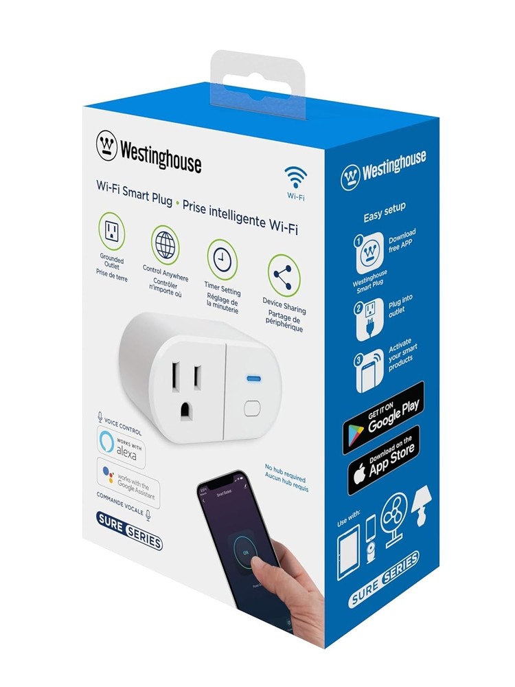 Wi-Fi Single Plug Smart Outlet, White