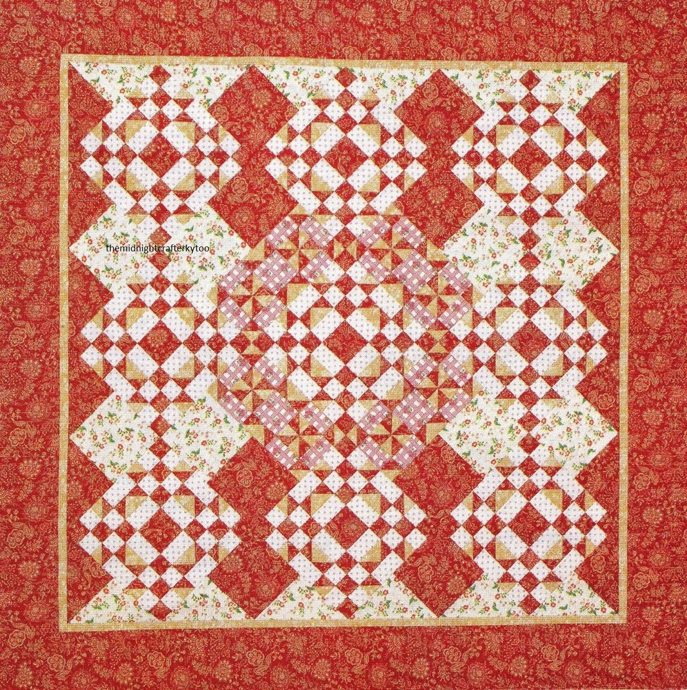 Red Delicious Quilt Pattern Pieced SG