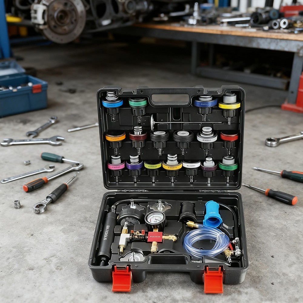 28pcs Universal Radiator Pressure Tester Kit Coolant Vacuum Type Cooling System