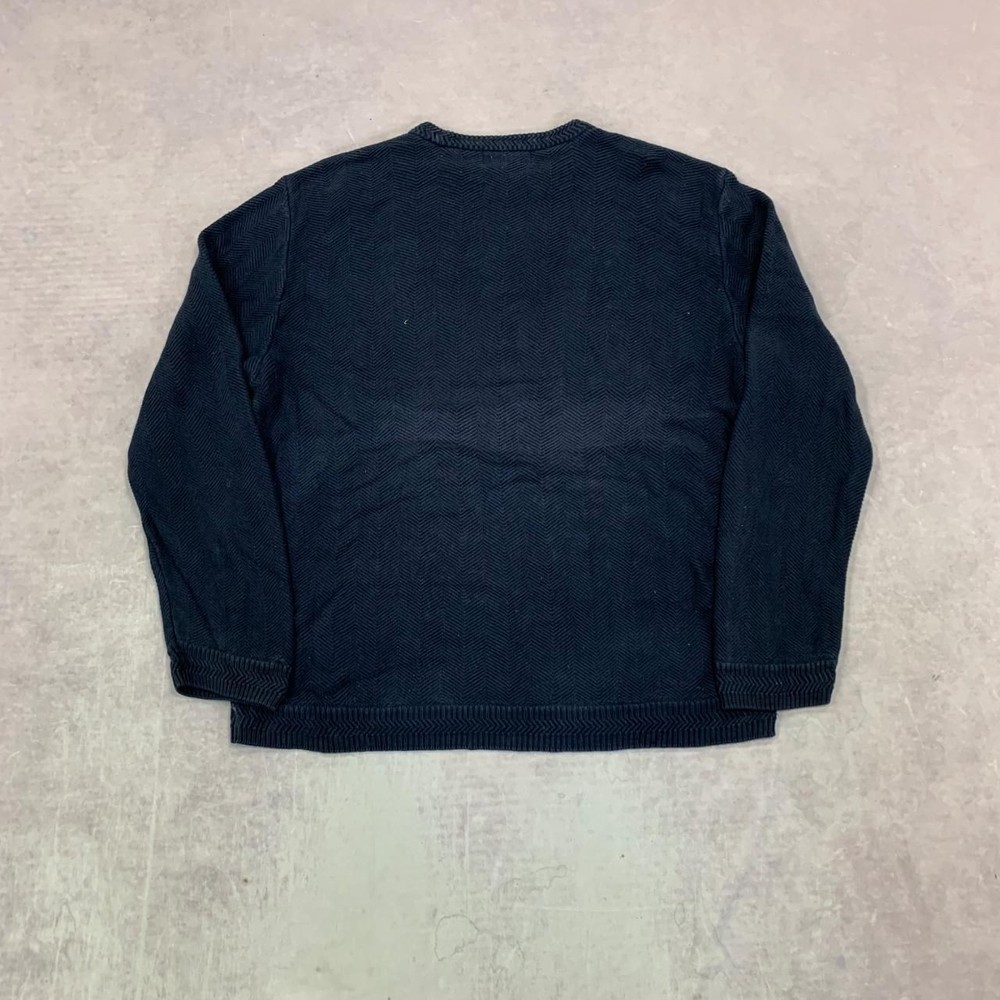 Vintage Chaps Knitted Jumper patterned pullover chunky knit sweater with Men's