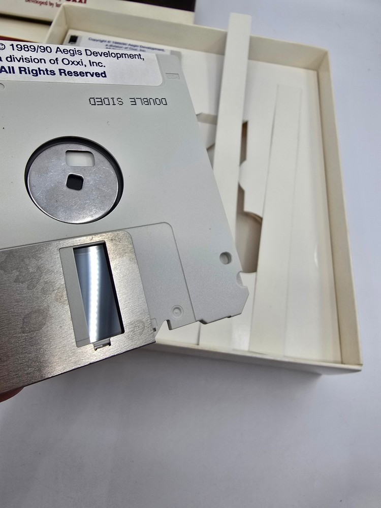 Vintage Amiga MaxiPlan 500 Spreadsheet Software CIB Complete Oxxi Aegis 2 Disk