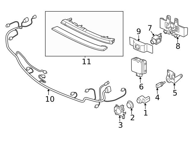 Genuine Volkswagen Light Bar 3G8-941-656