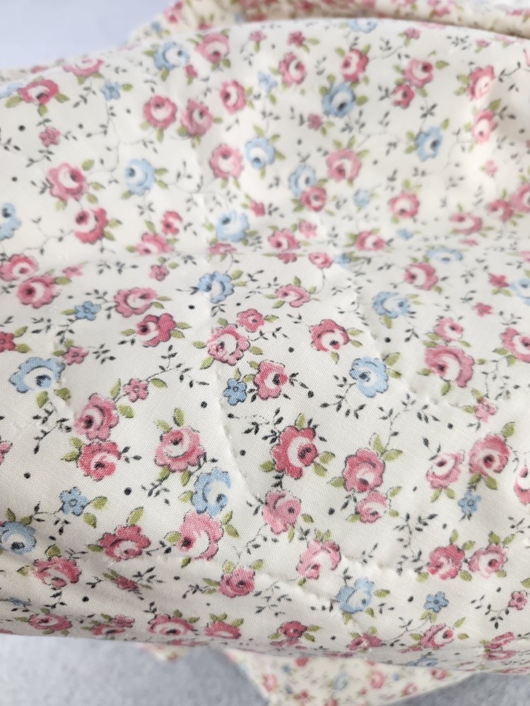 Vtg Springmaid Bedspread Quilted Comforter Rounded Single Double Fabric Material