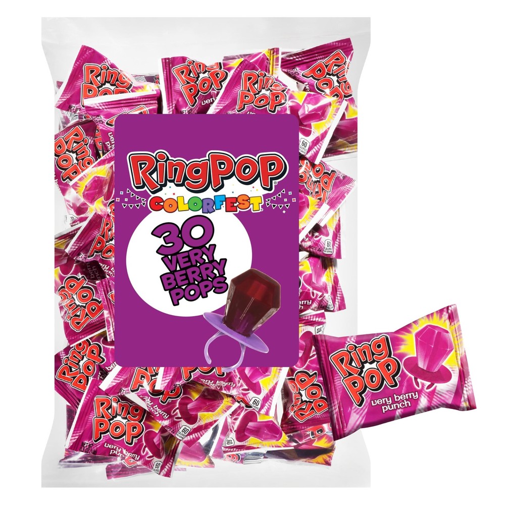 Ring Pop Purple Easter Candy Lollipops, 30Ct Bulk 30 Count,