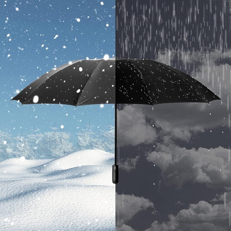 Compact Reverse Folding Umbrella Wind Resistant Automatic Travel Umbrella New
