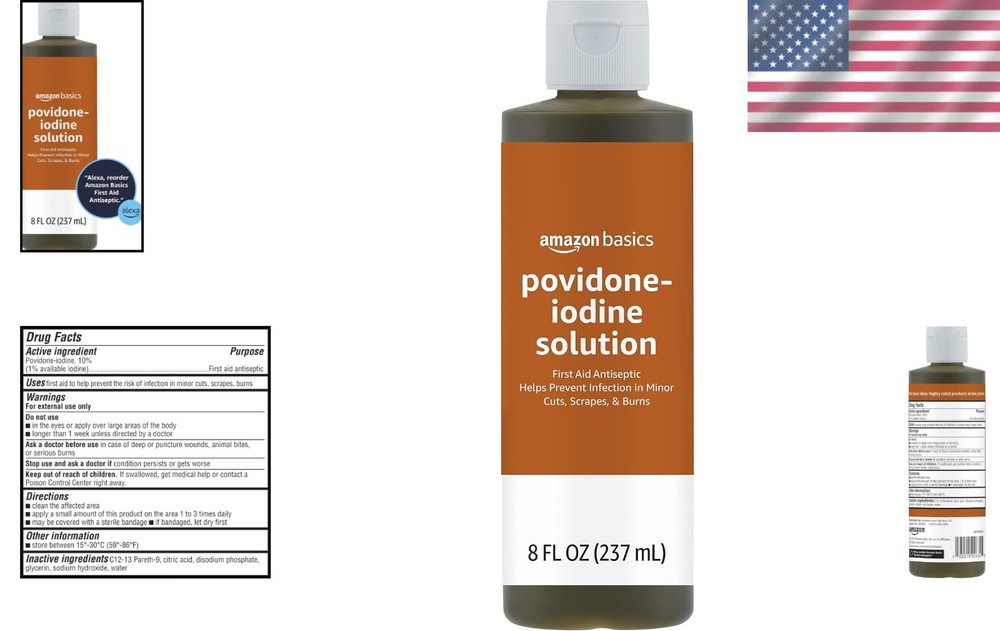 Basics First Aid Antiseptic 10% Povidone Iodine Solution