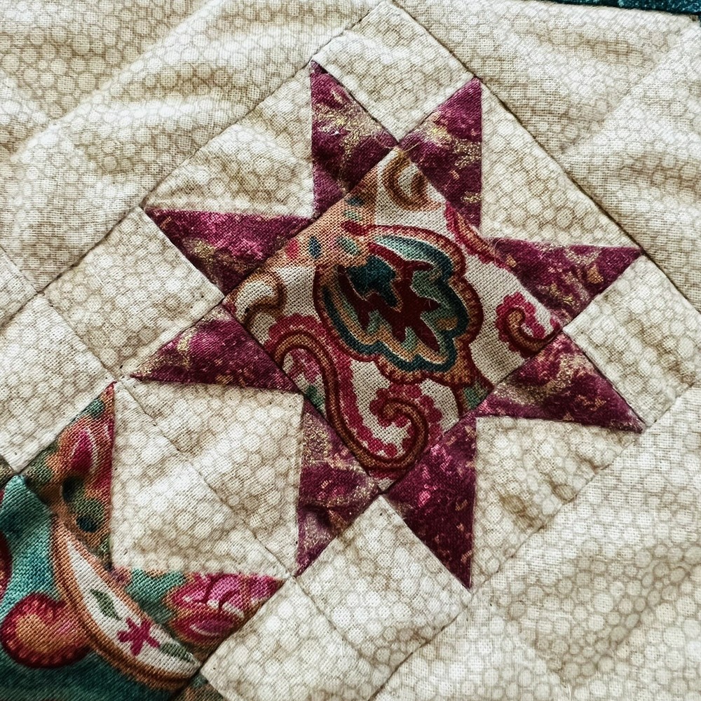 Vintage Handmade Wall Hanging Quilt.