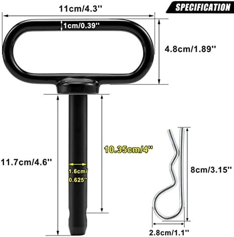 Steel hitch pin for trailer attachments