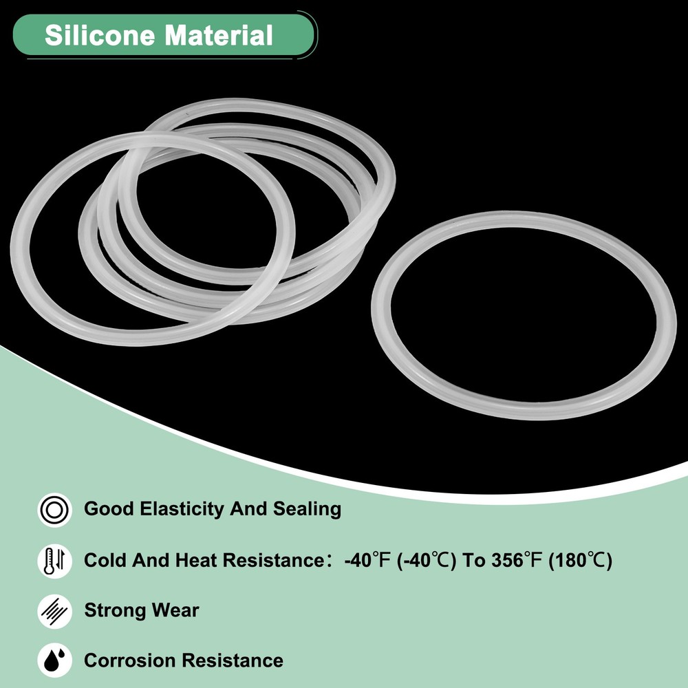 5-Pack Silicone O-Ring Seals, for 4.5" Flanges