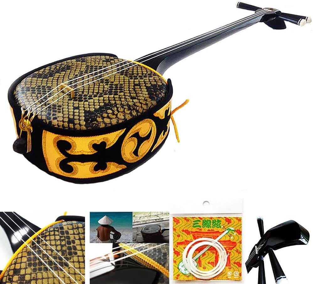 Chura Saki Okinawa Sanshin Beginner Basic Set w/ Tuner Standard Size