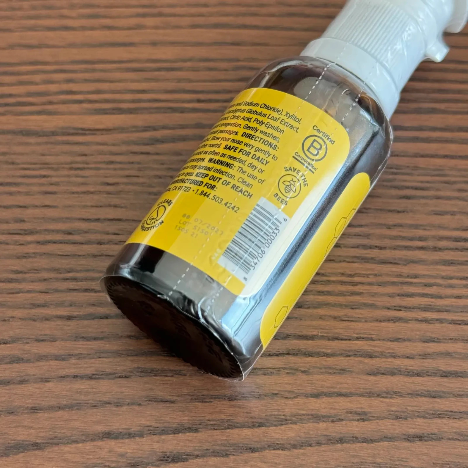 Beekeeper's Naturals - Propolis Nasal Rinse Spray Max, 1 Fl Oz/30 mL, Exp. 07/27