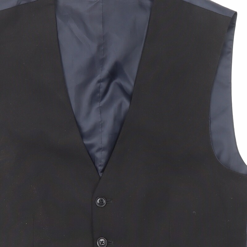 NEXT Mens Black Polyester Blend Waistcoat Size 38 Reg