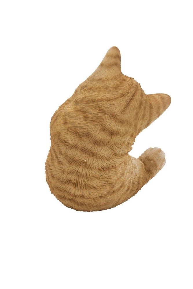 Hi-Line Gift Ltd. Orange Tabby Kitten Playing with Tail